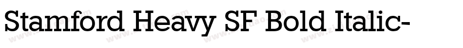 Stamford Heavy SF Bold Italic字体转换